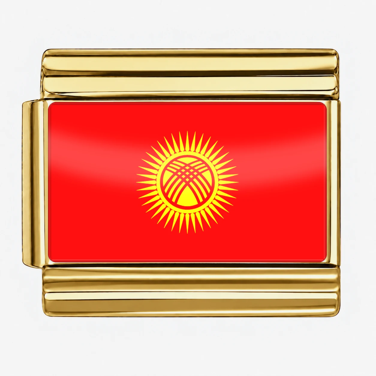 Kyrgyzstan Flag - Gold