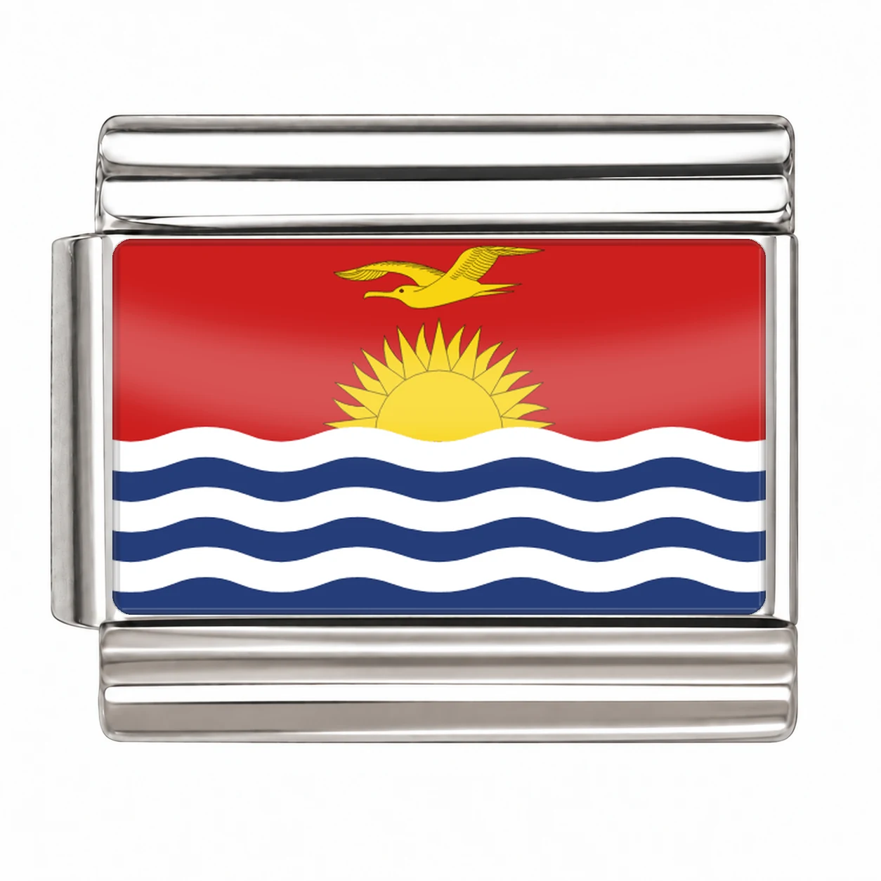 Kiribati Flag - Silver