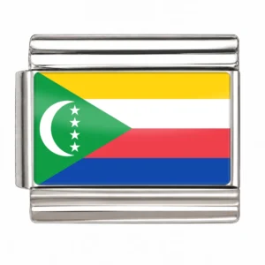 Comoros Flag - Silver