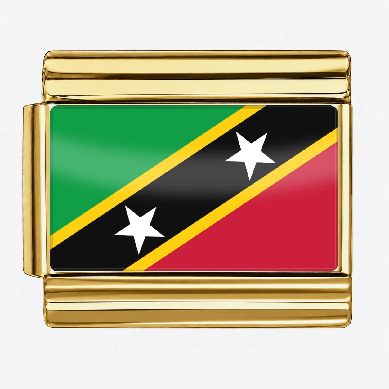 Saint Kitts and Nevis Flag - Gold