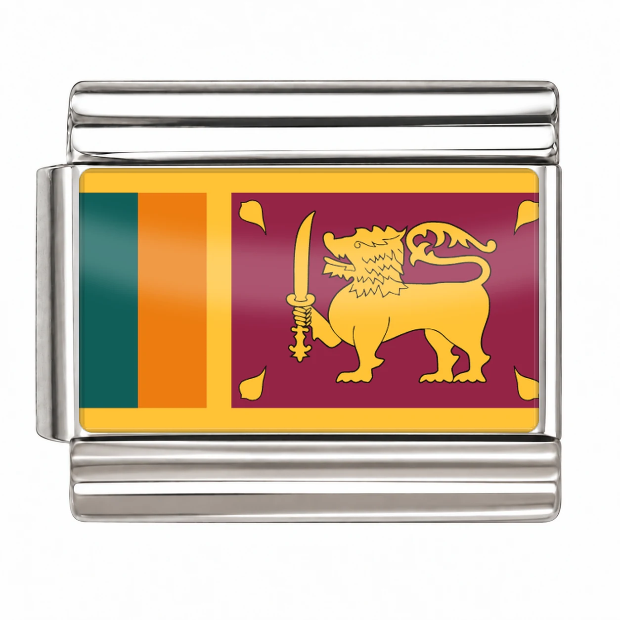 Sri Lanka Flag - Silver