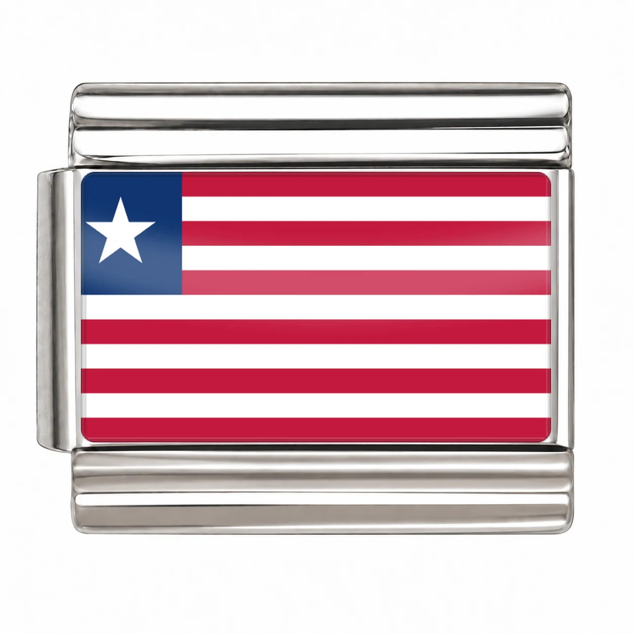 Liberia Flag - Silver
