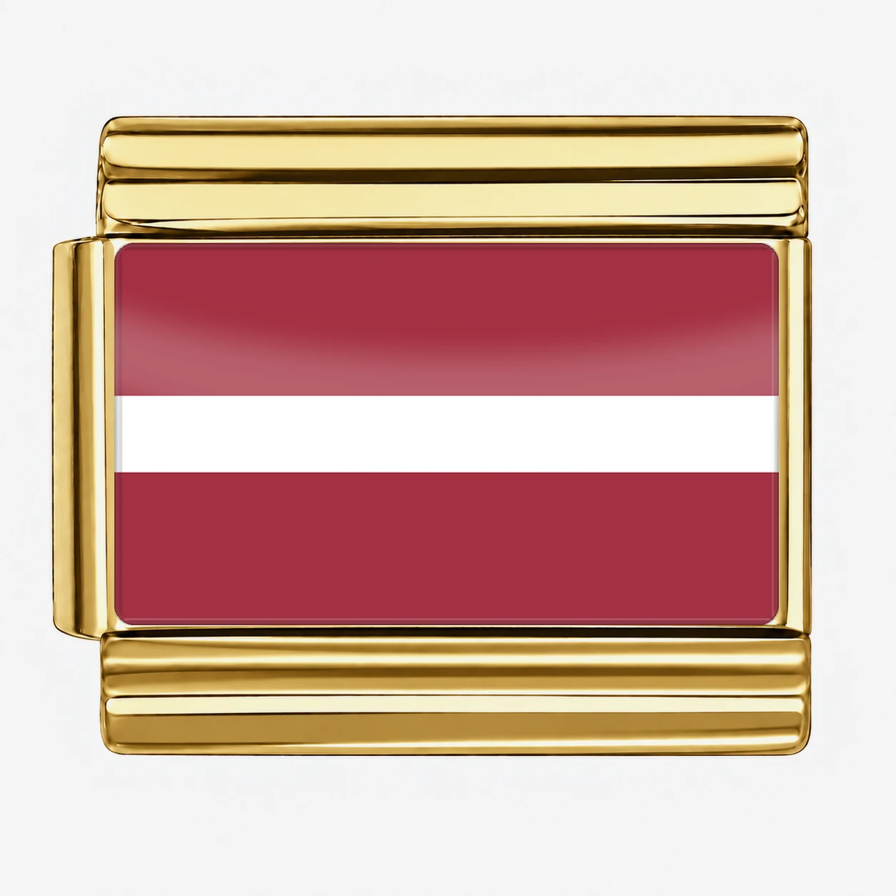 Latvia Flag - Gold