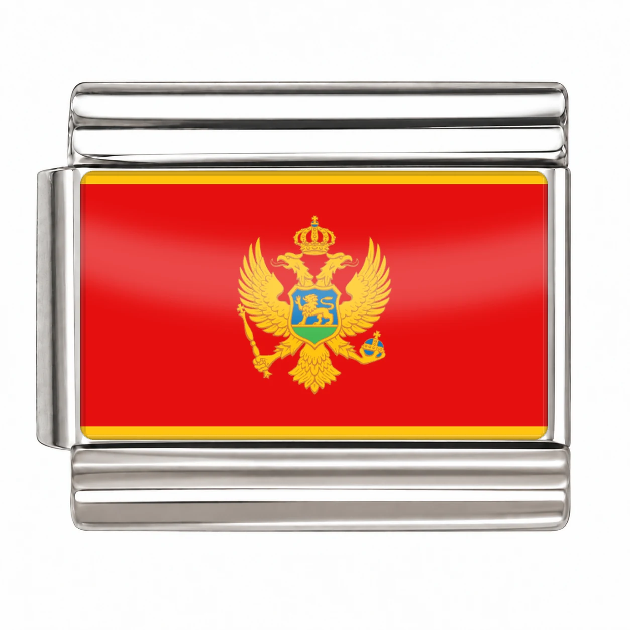 Montenegro Flag - Silver