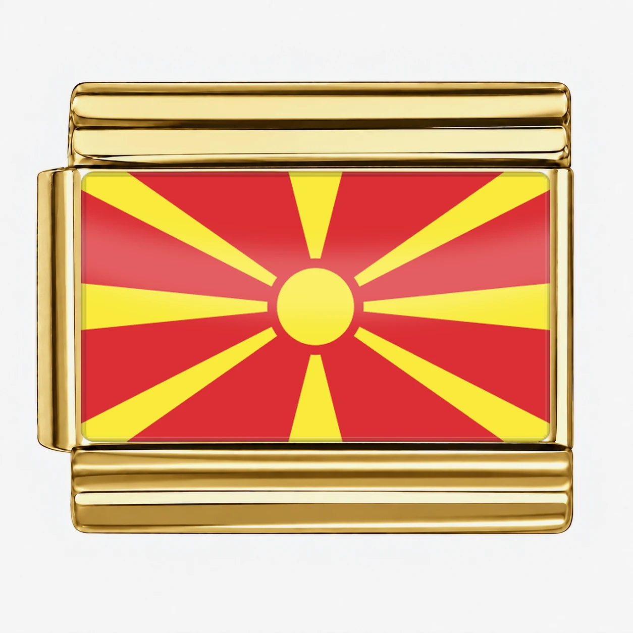 North Macedonia Flag - Gold