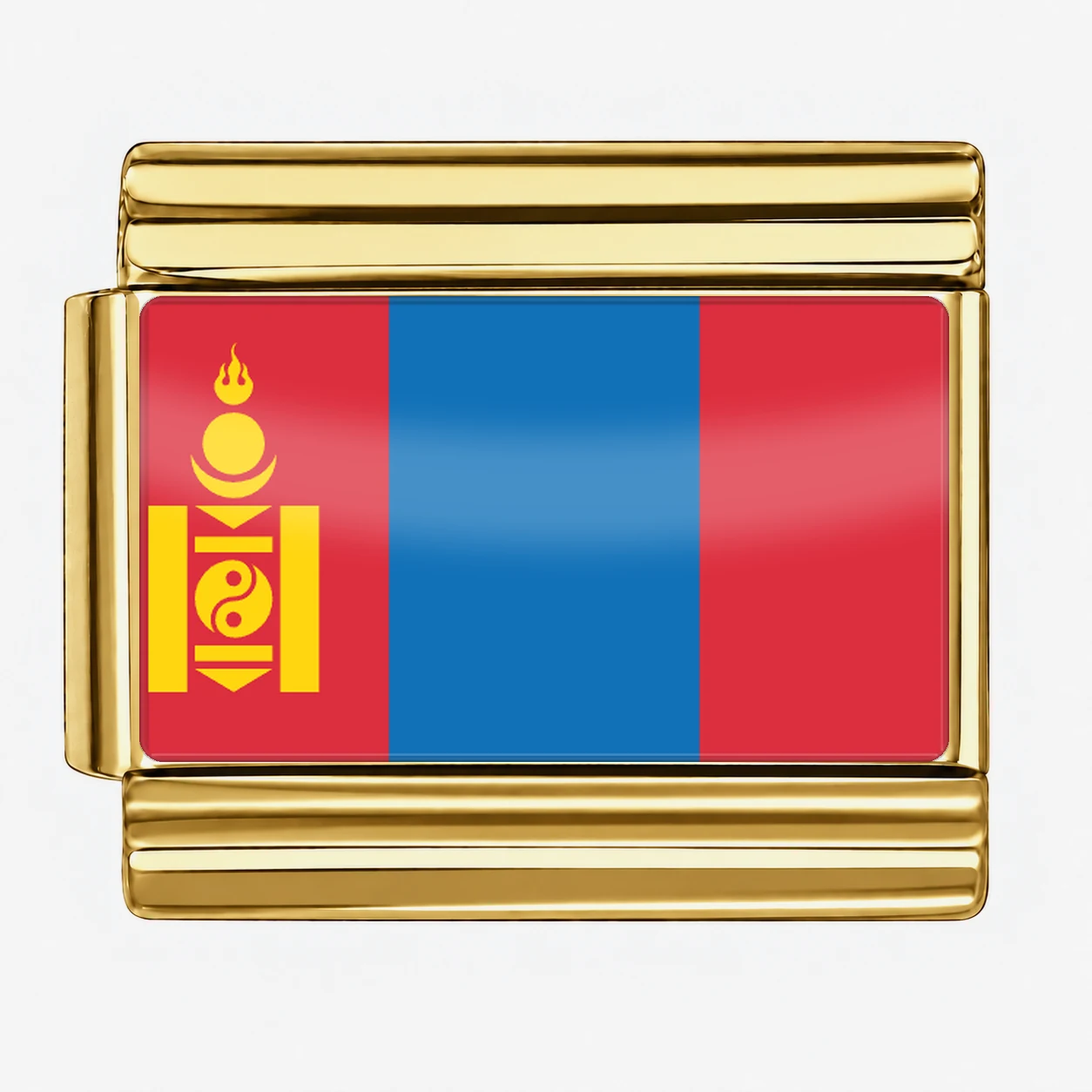 Mongolia Flag - Gold