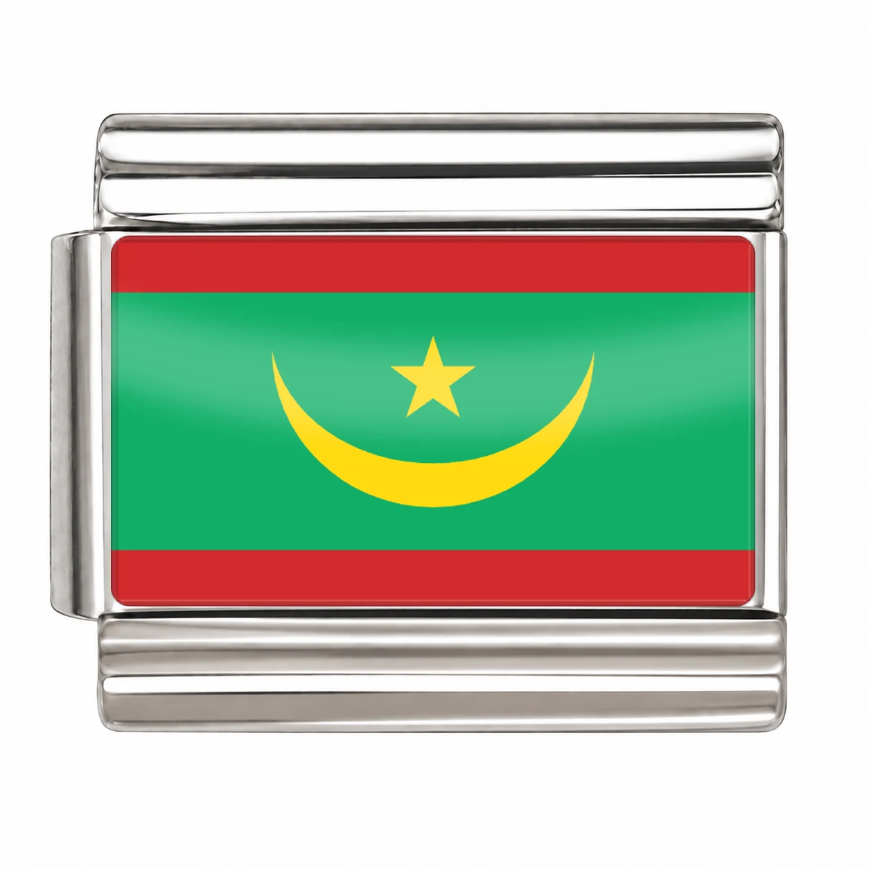 Mauritania Flag - Silver