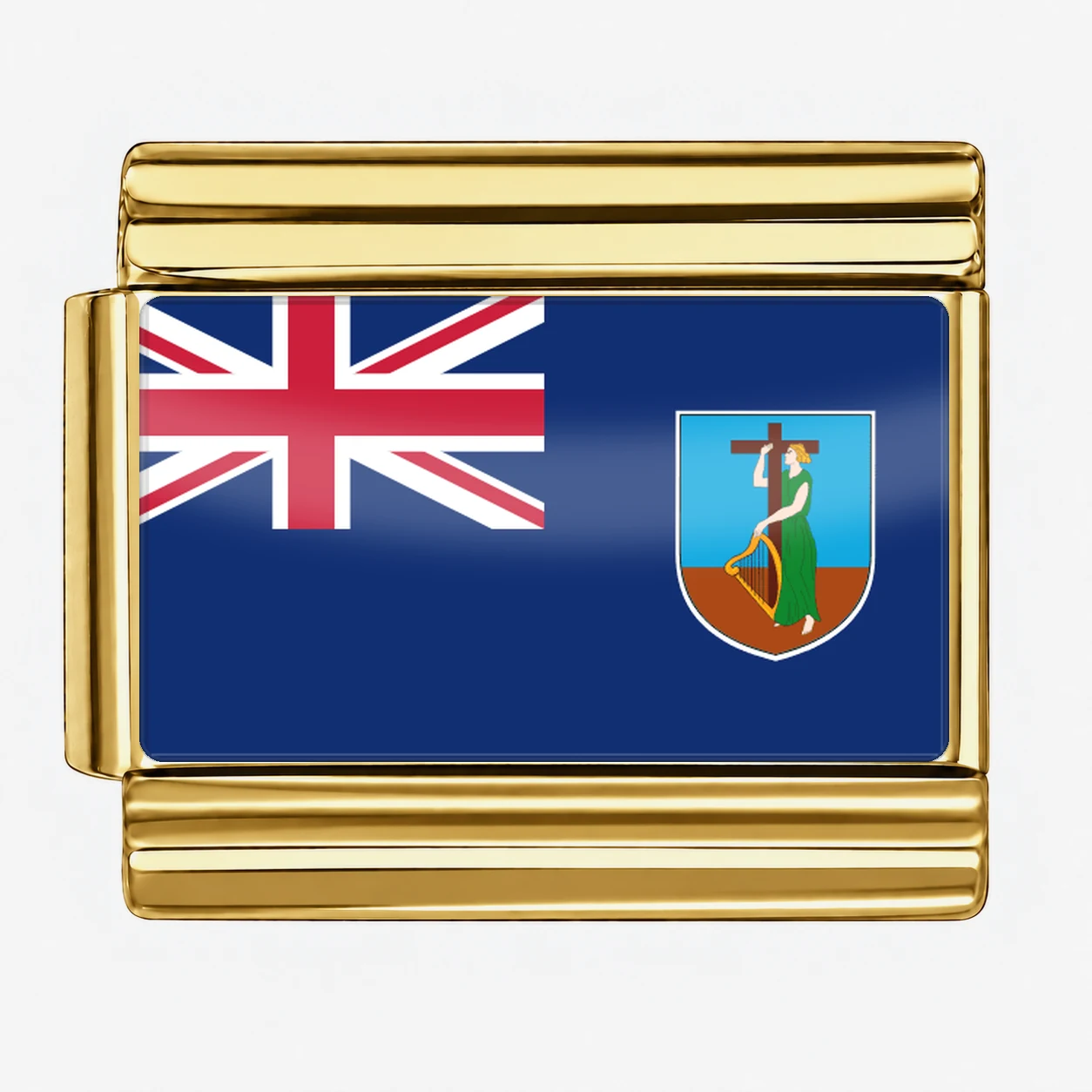 Montserrat Flag - Gold