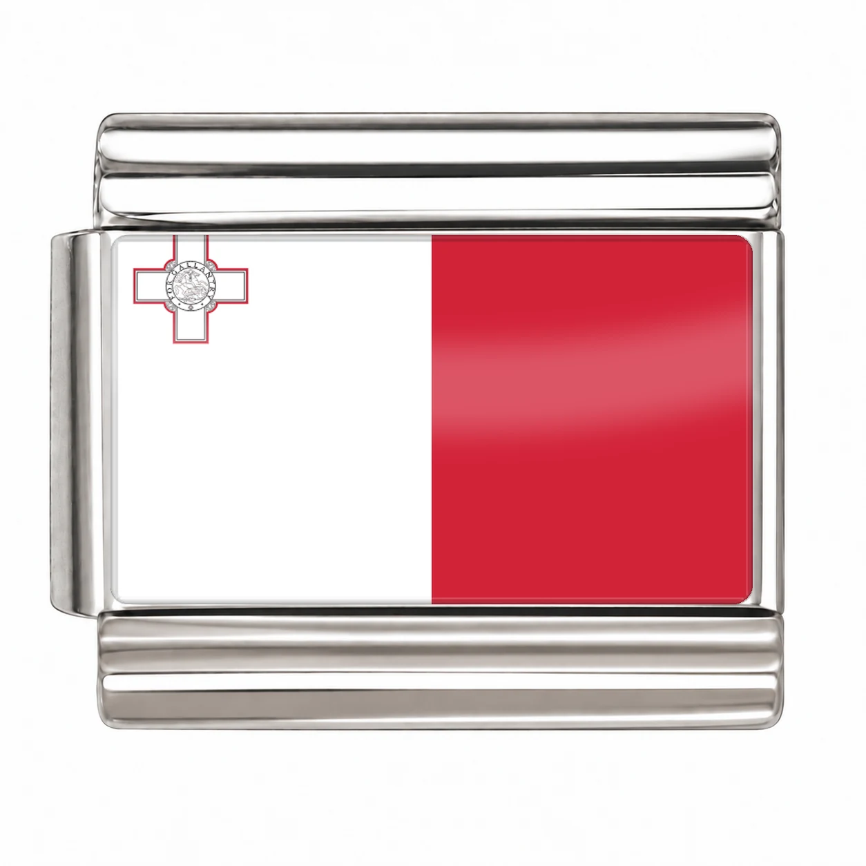 Malta Flag - Silver