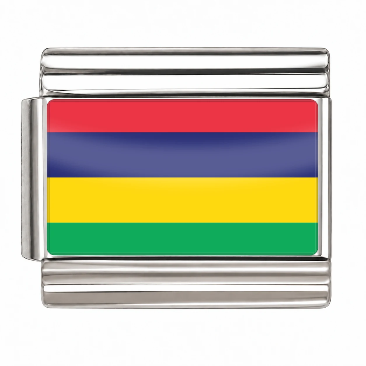 Mauritius Flag - Silver