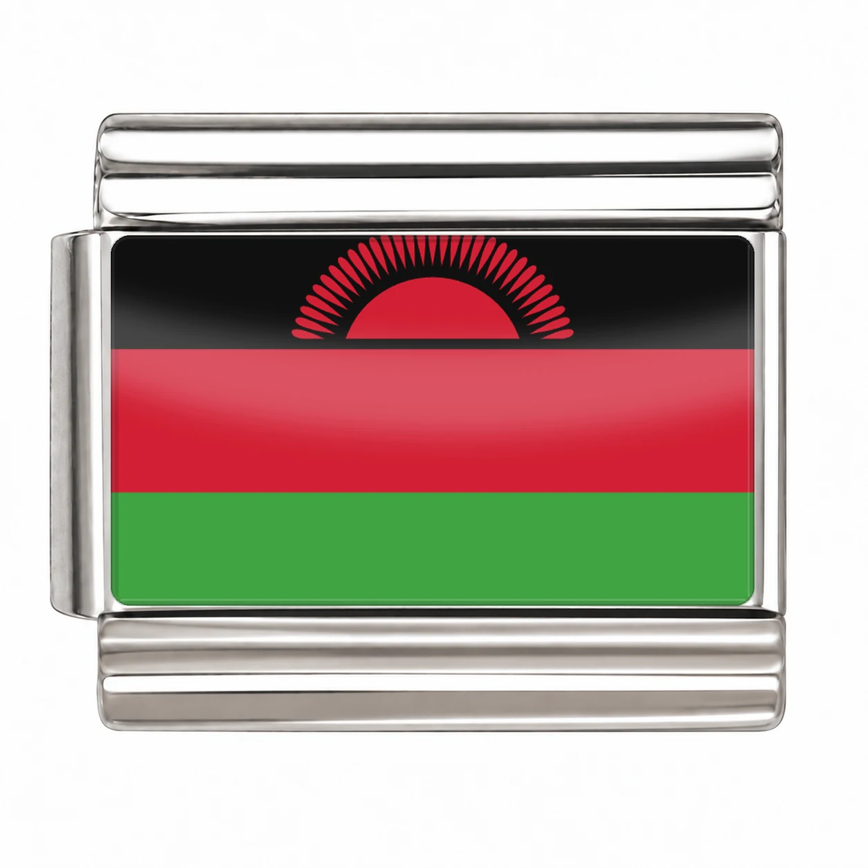 Malawi Flag - Silver