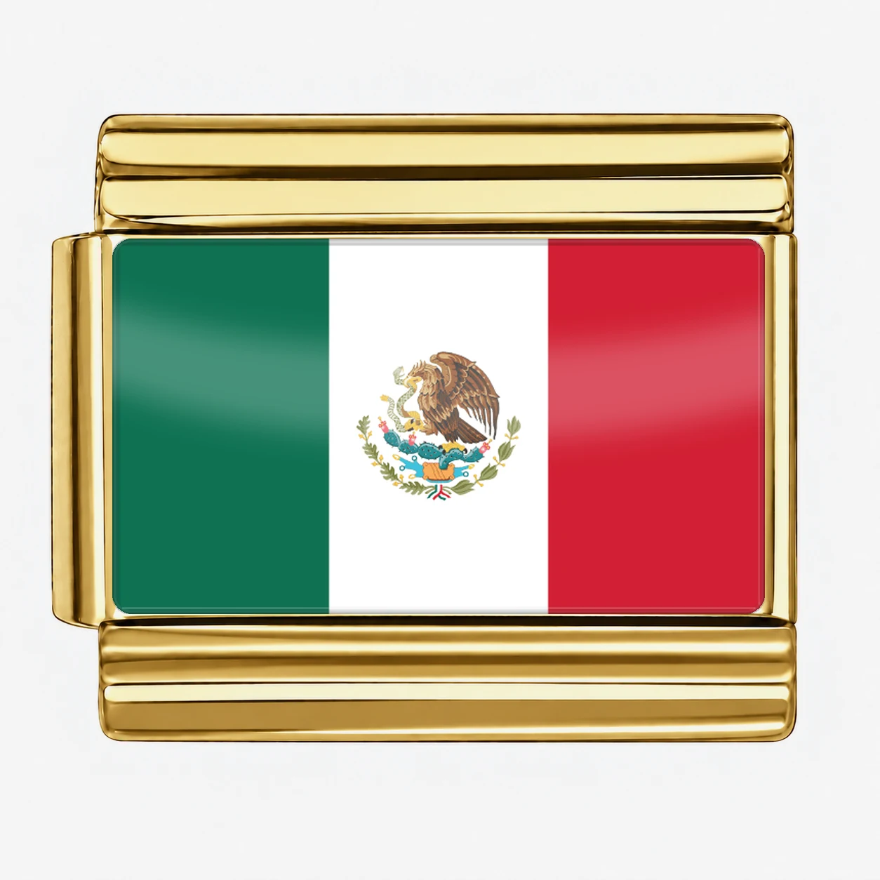 Mexico Flag - Gold