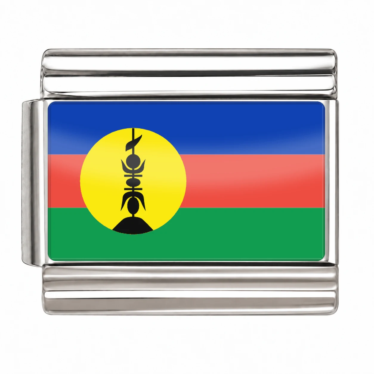 New Caledonia Flag - Silver
