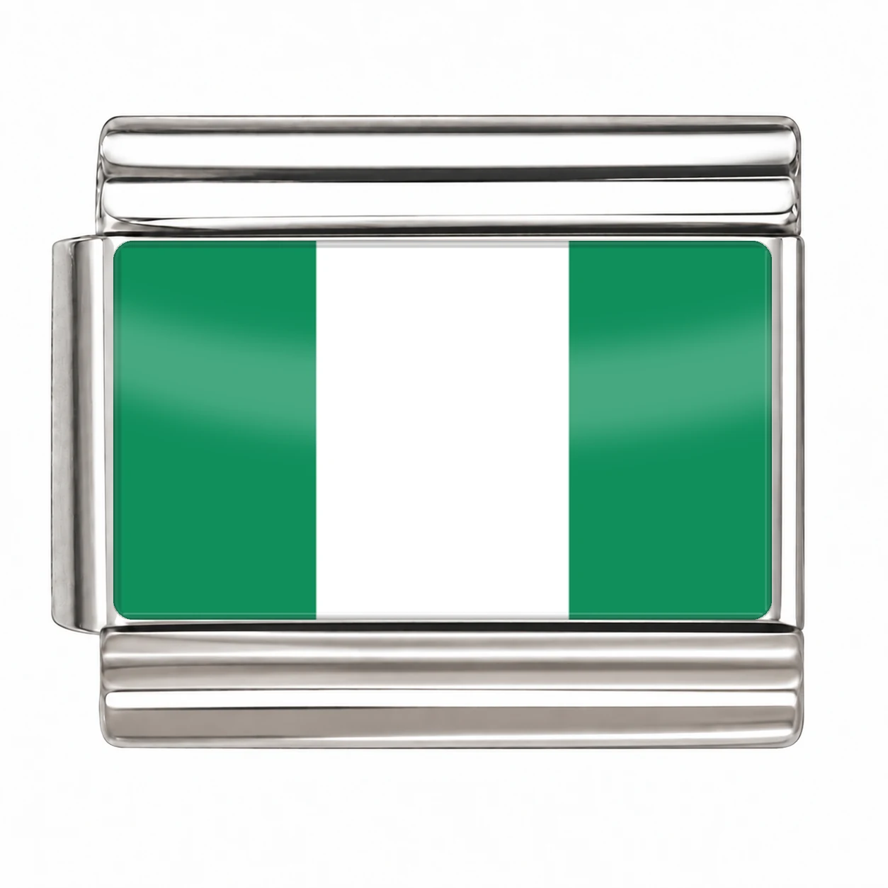 Nigeria Flag - Silver