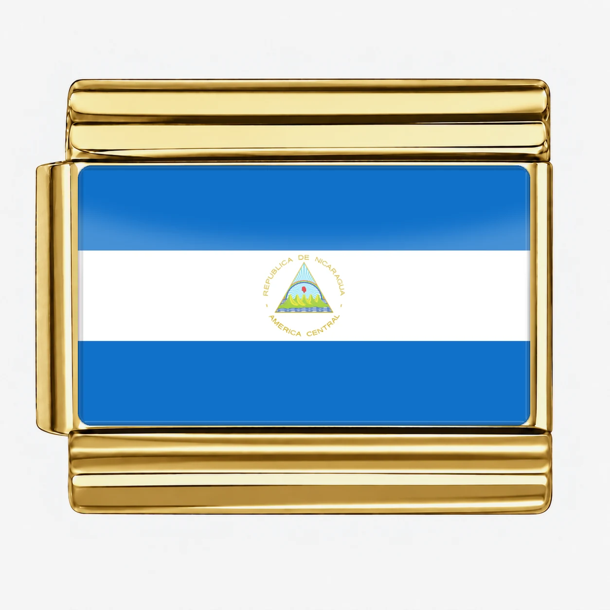 Nicaragua Flag - Gold