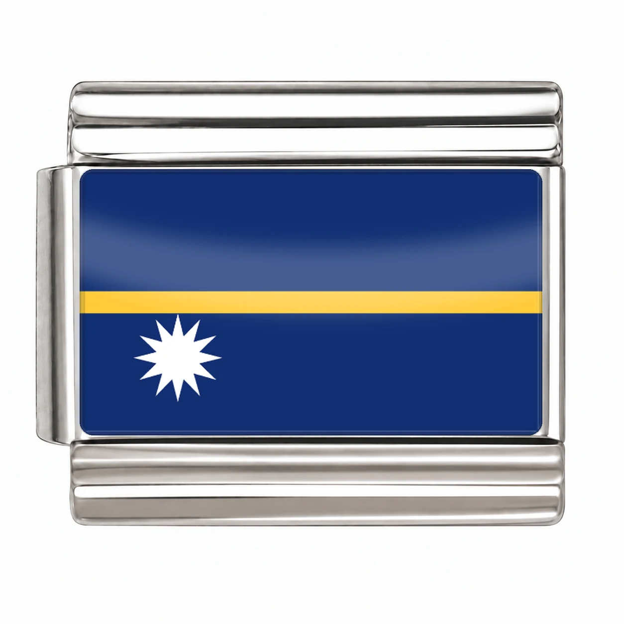 Nauru Flag - Silver