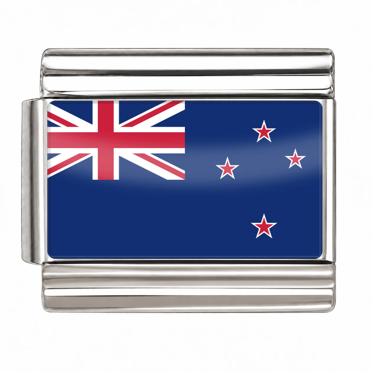 New Zealand Flag - Silver