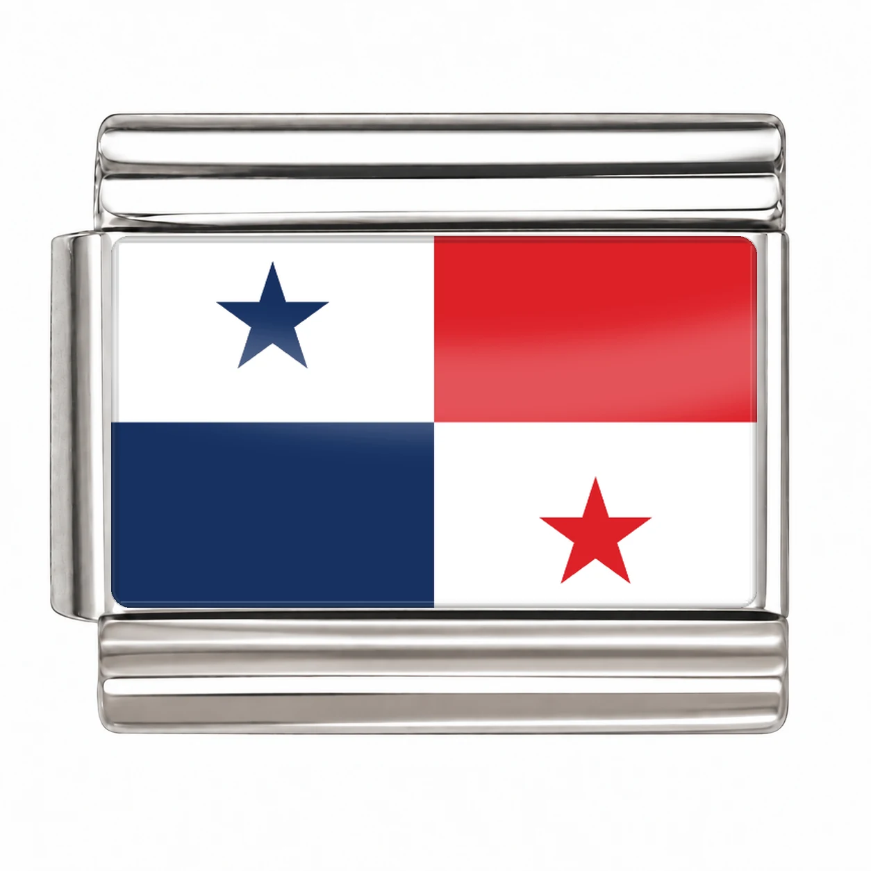 Panama Flag - Silver