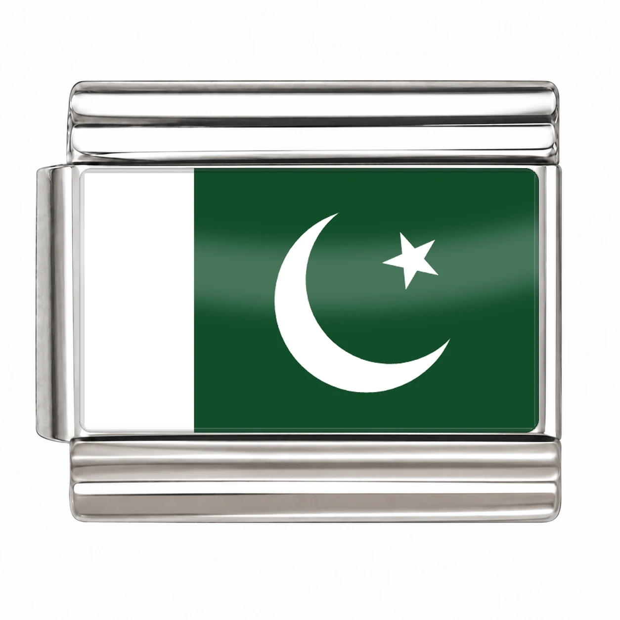 Pakistan Flag - Silver