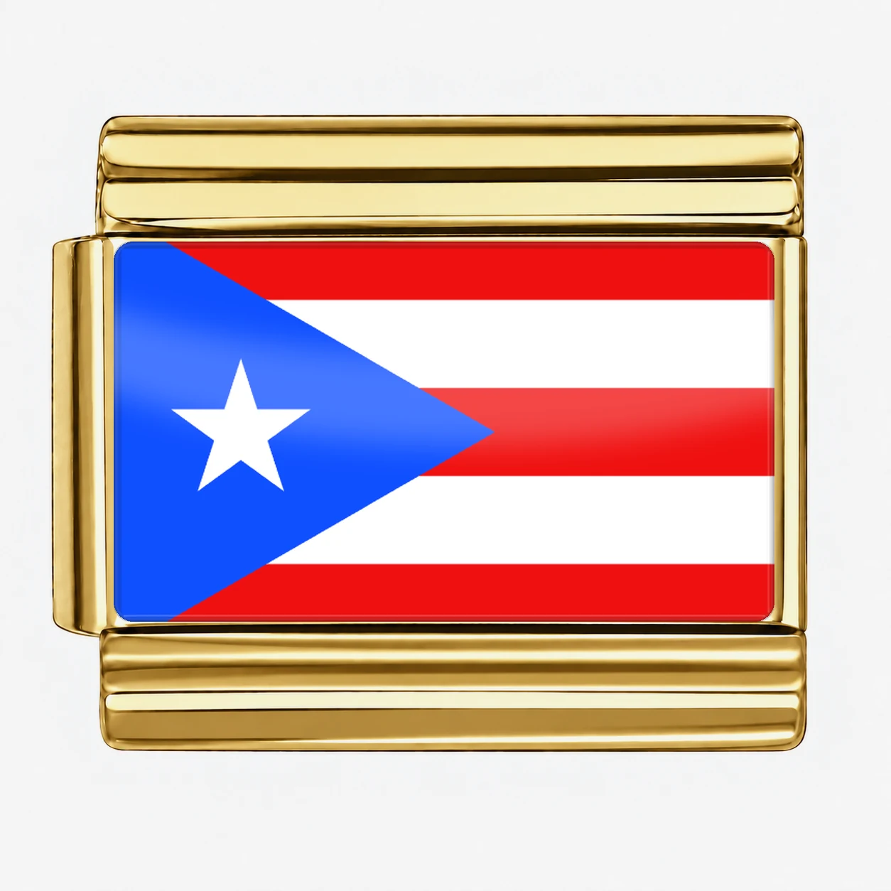 Puerto Rico Flag - Gold