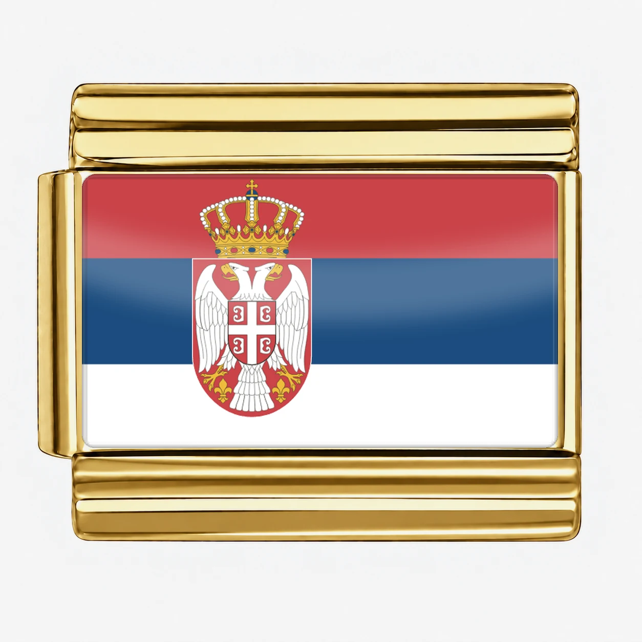 Serbia Flag - Gold