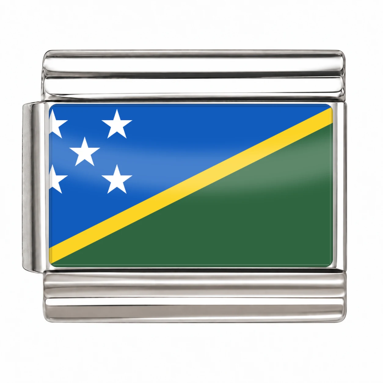 Solomon Islands Flag - Silver