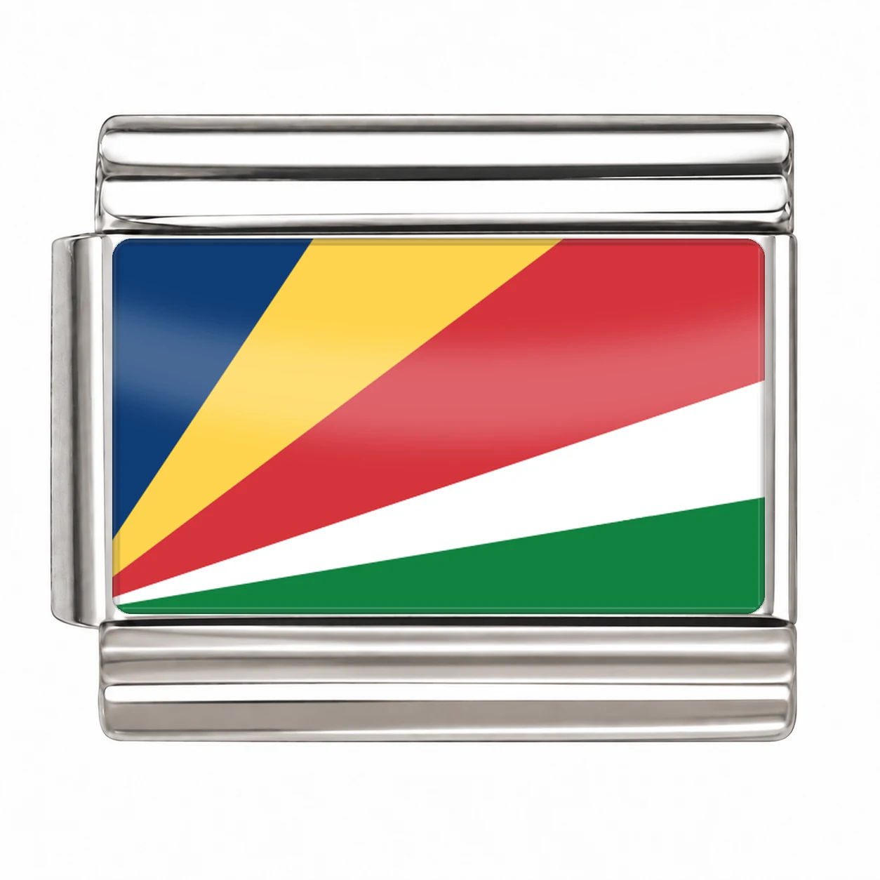 Seychelles Flag - Silver