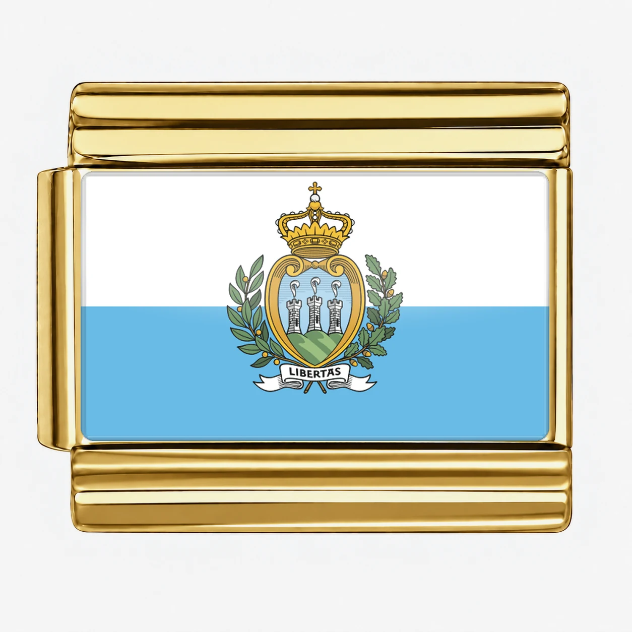 San Marino Flag - Gold