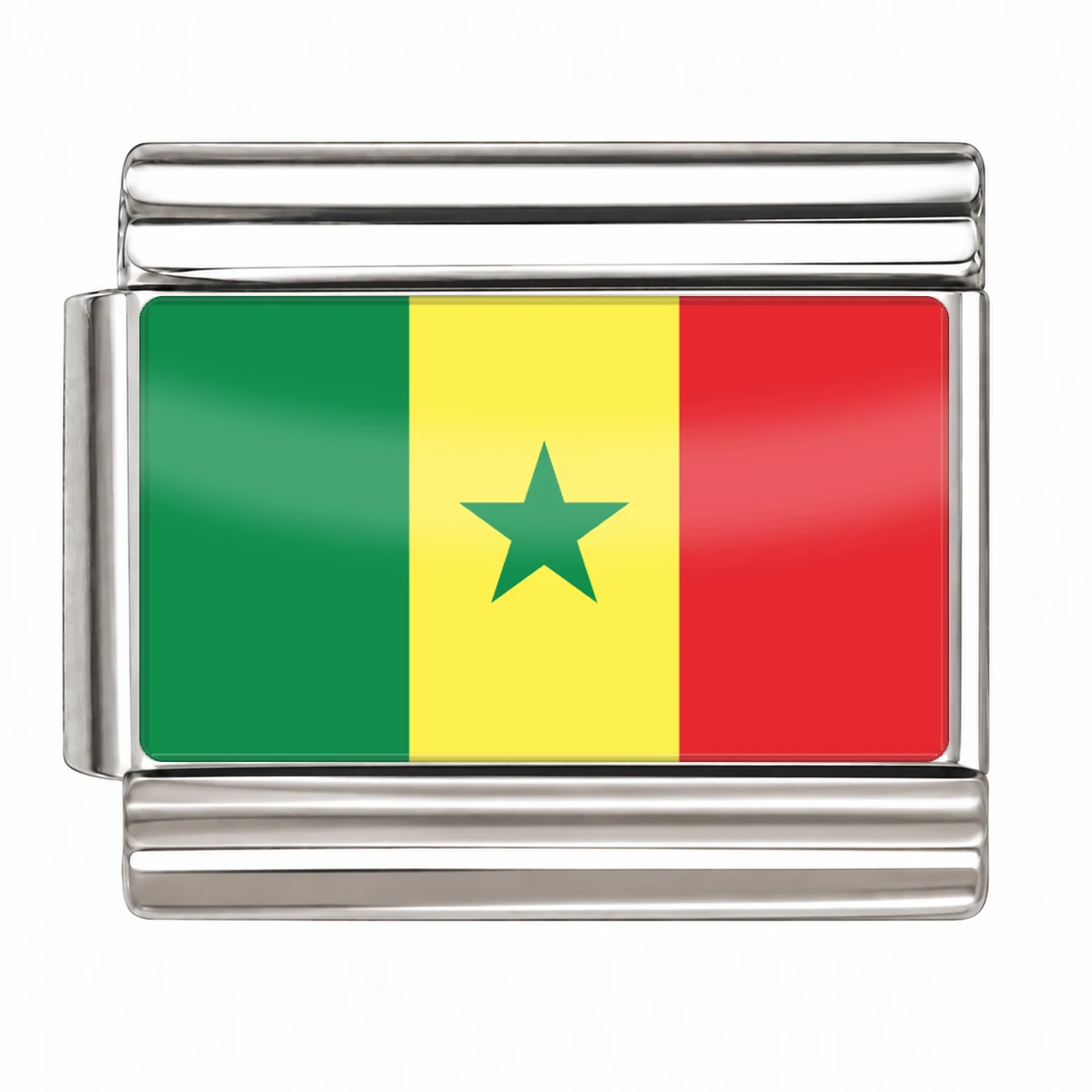 Senegal Flag - Silver