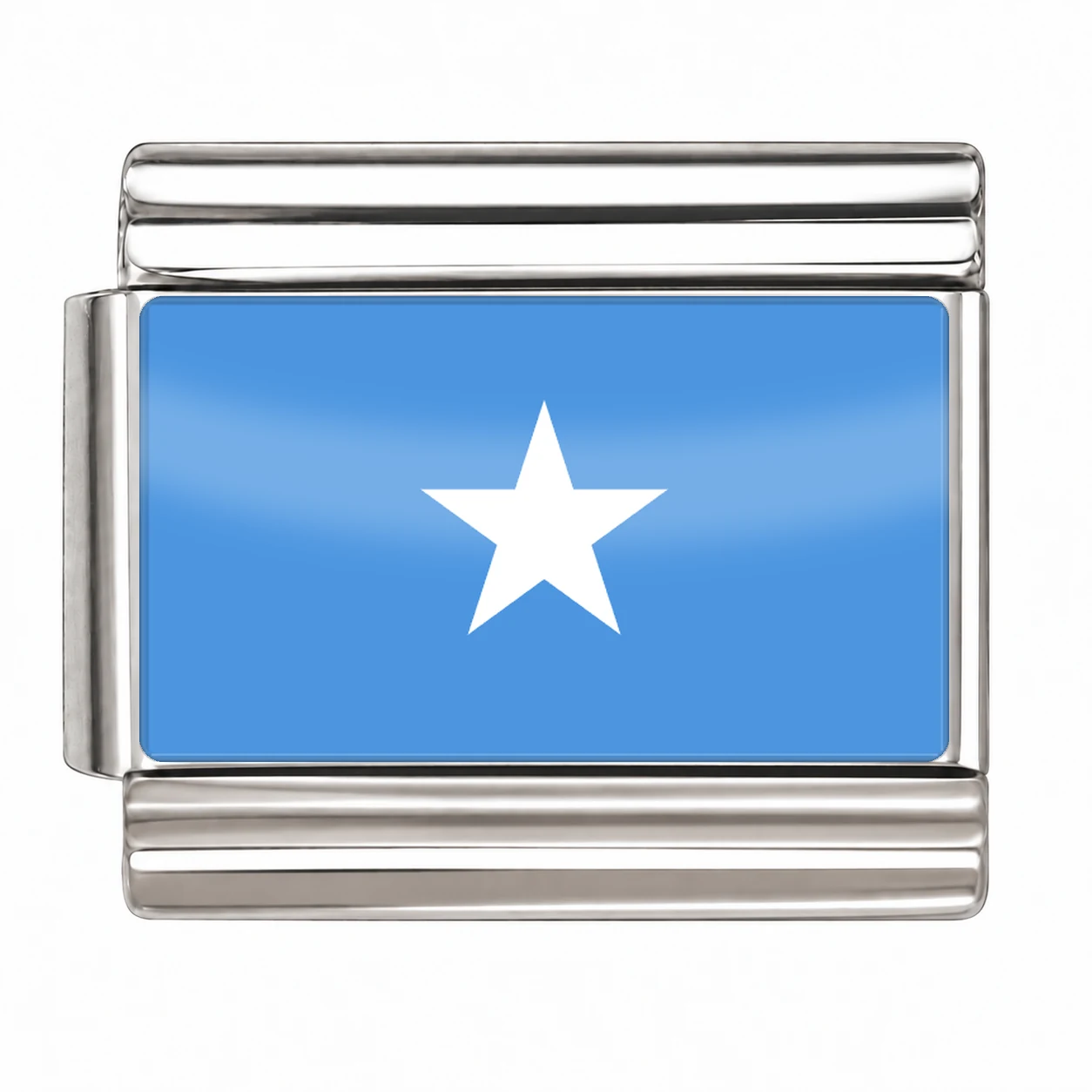 Somalia Flag - Silver