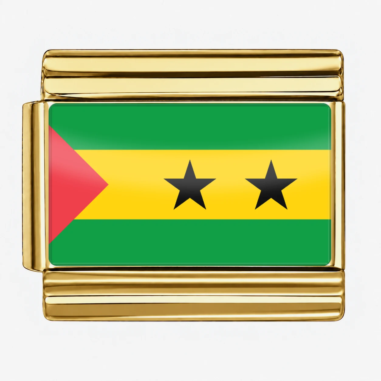 São Tomé and Príncipe Flag - Gold