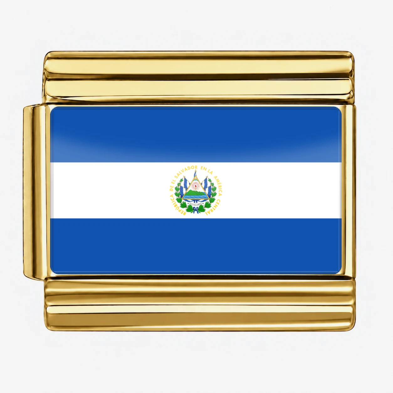 El Salvador Flag - Gold
