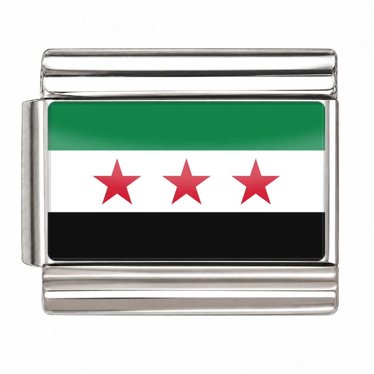 Syria Flag - Silver