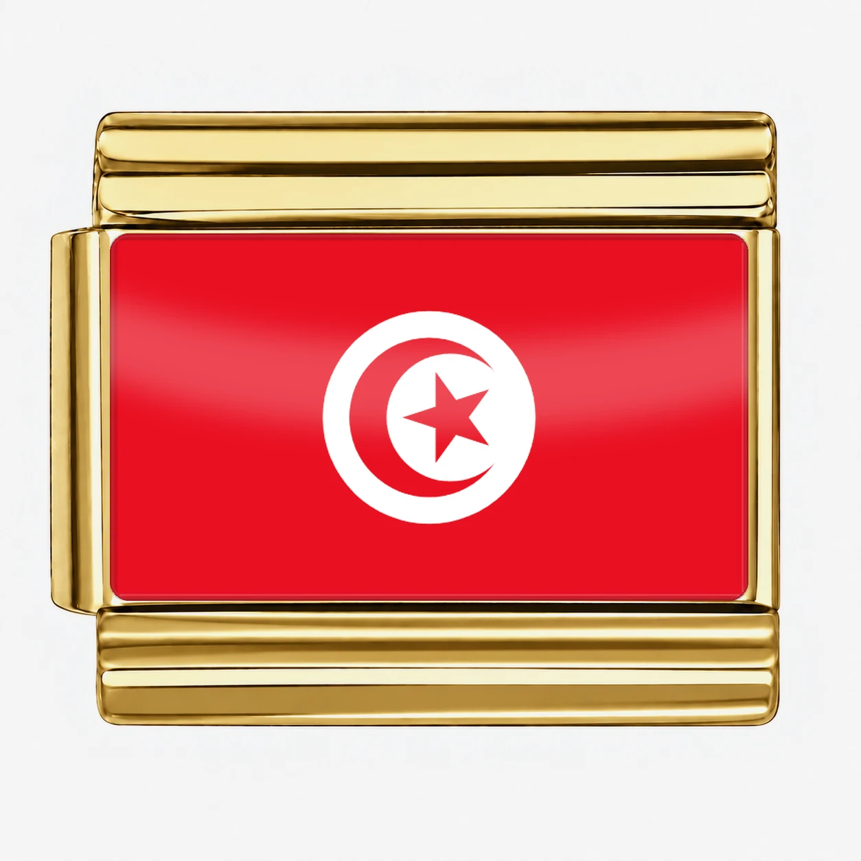 Tunisia Flag - Gold