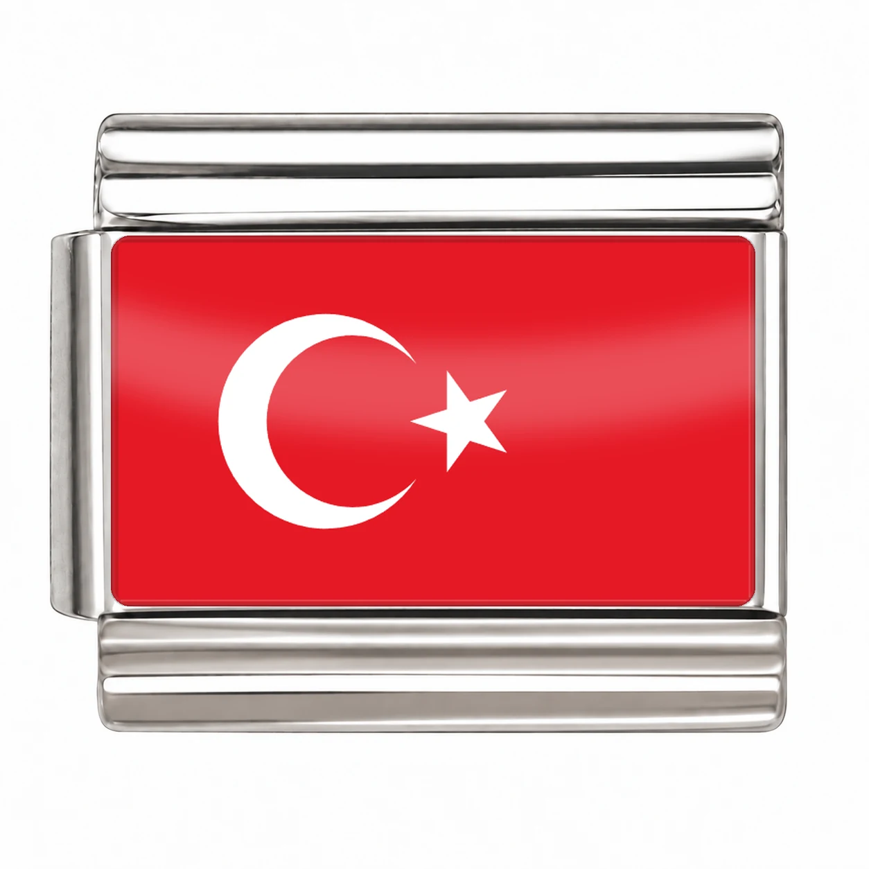 Turkey Flag - Silver