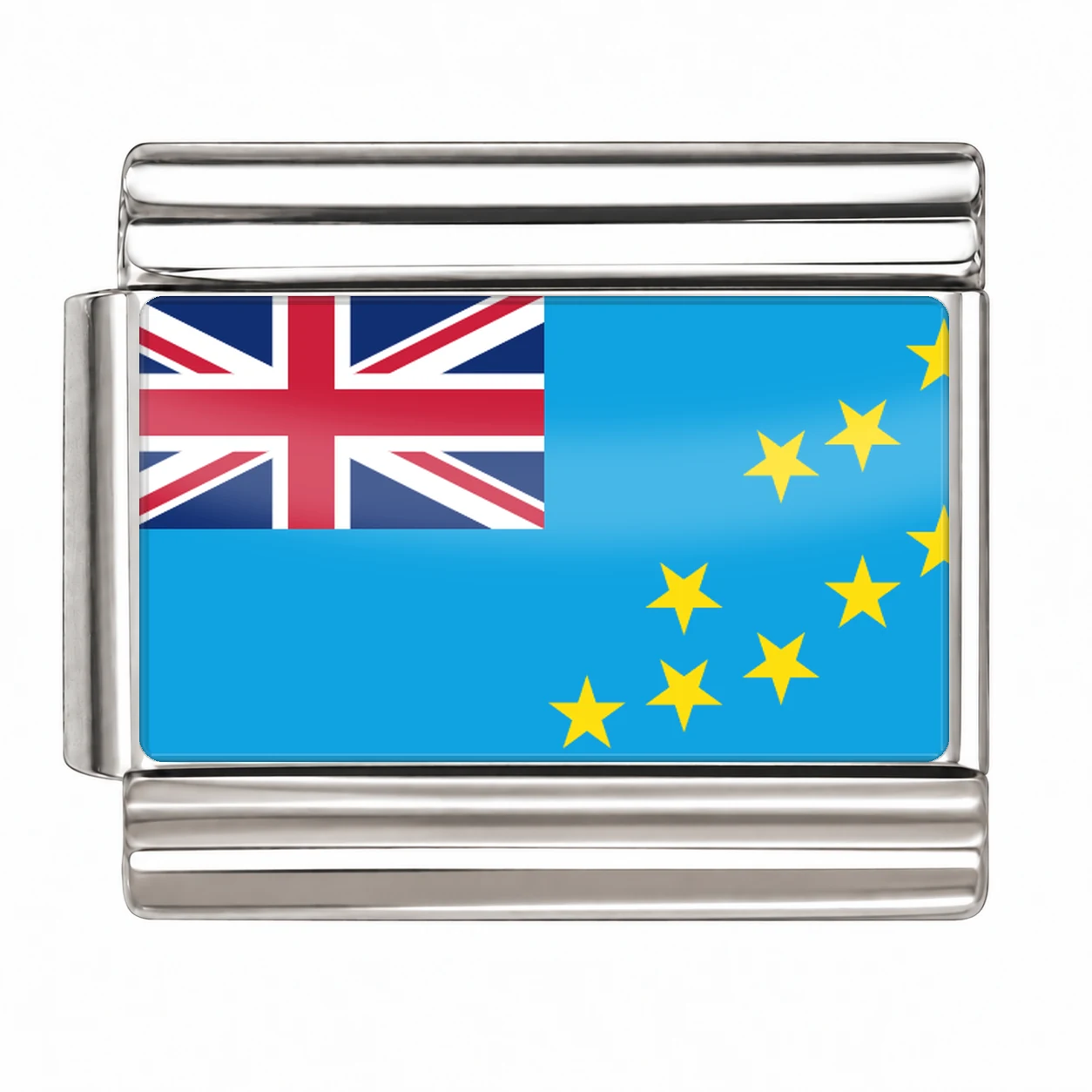 Tuvalu Flag - Silver
