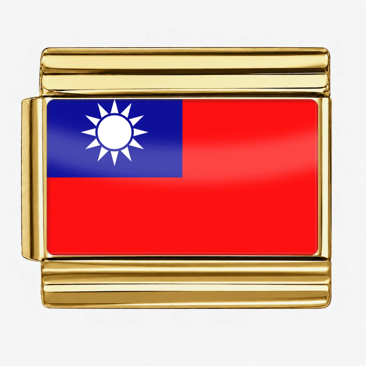 Taiwan Flag - Gold