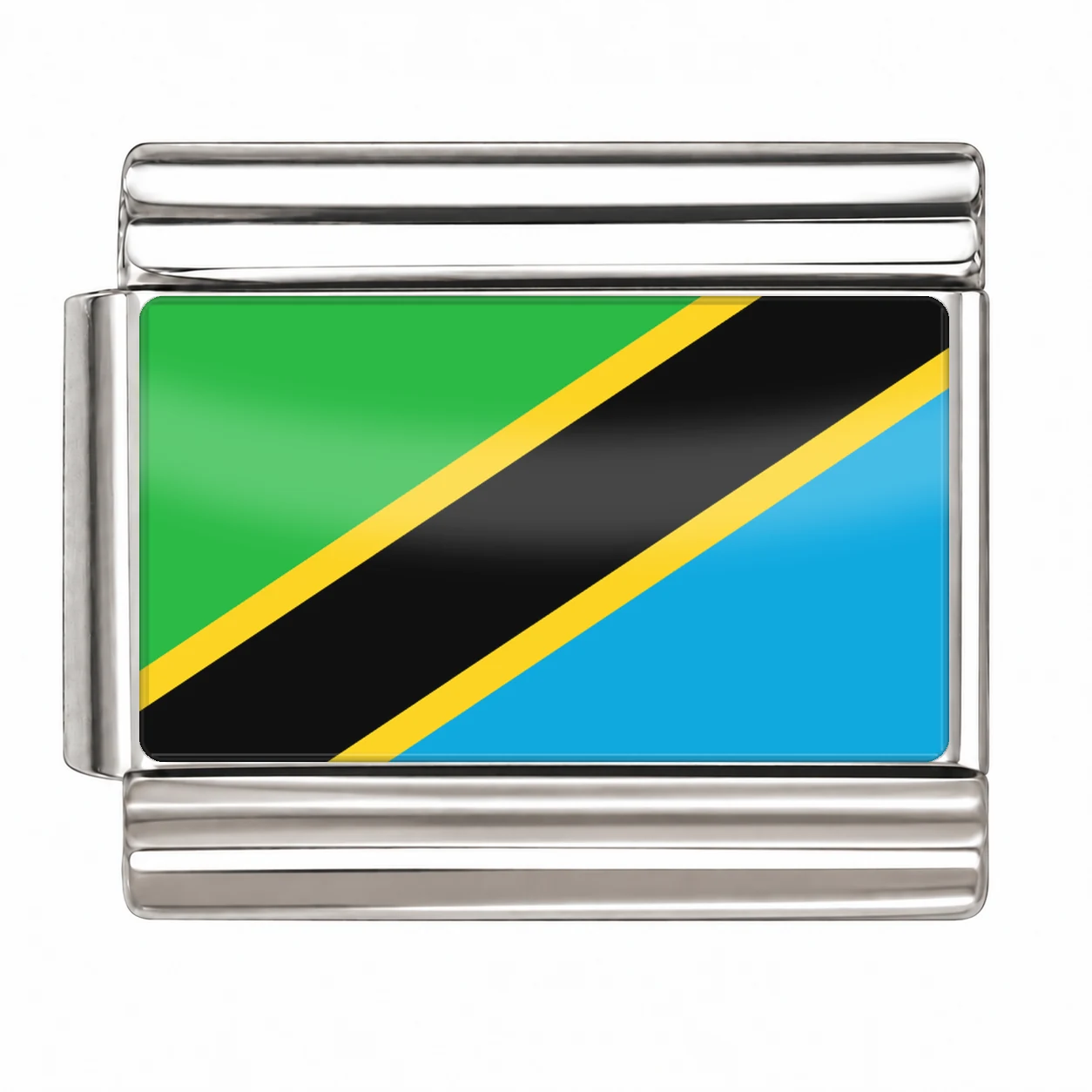 Tanzania Flag - Silver