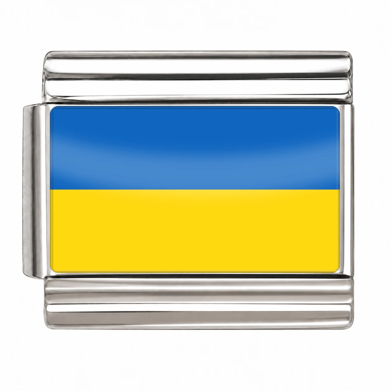 Ukraine Flag - Silver