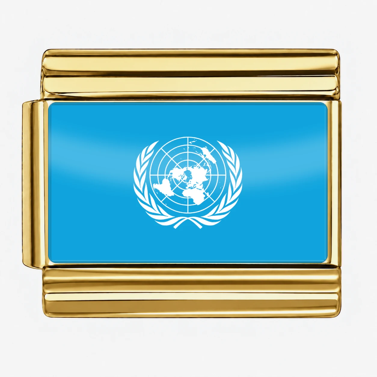 United Nations Flag - Gold