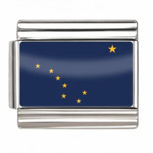 Alaska State Flag for - Silver