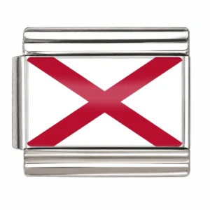 Alabama State Flag for - Silver