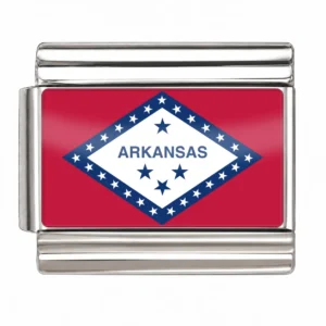 Arkansas State Flag for - Silver