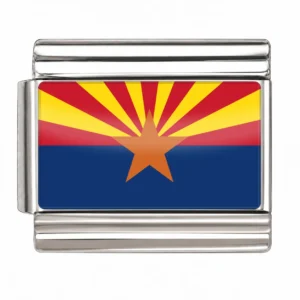 Arizona State Flag for - Silver