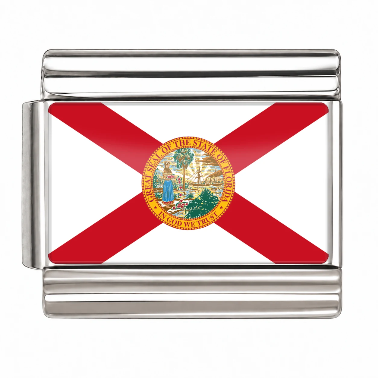 Florida State Flag for - Silver
