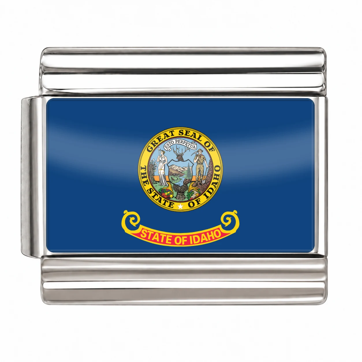 Idaho State Flag for - Silver