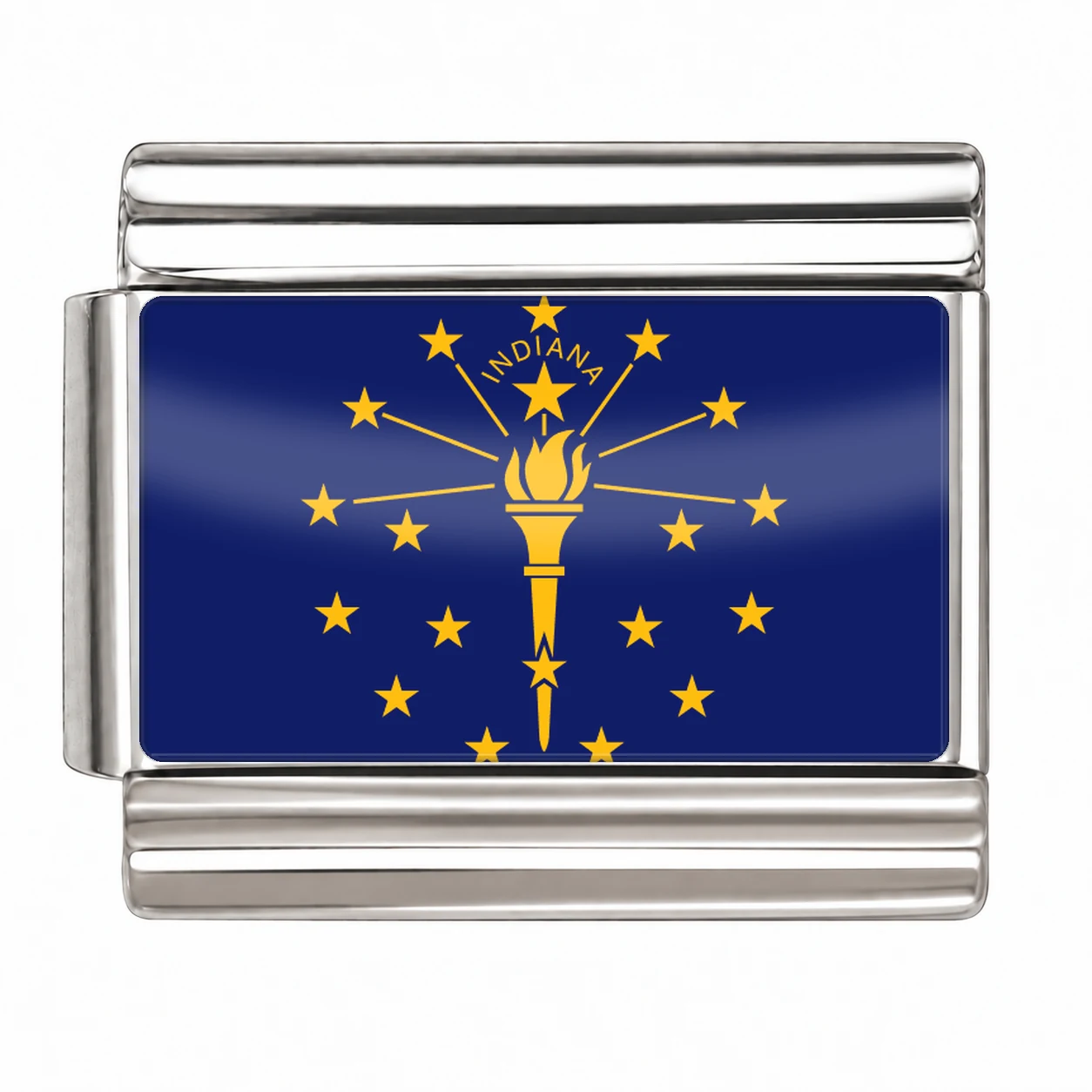 Indiana State Flag for - Silver
