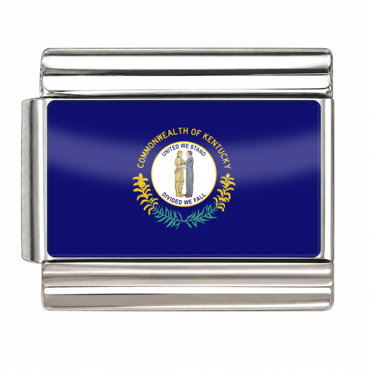 Kentucky State Flag for - Silver