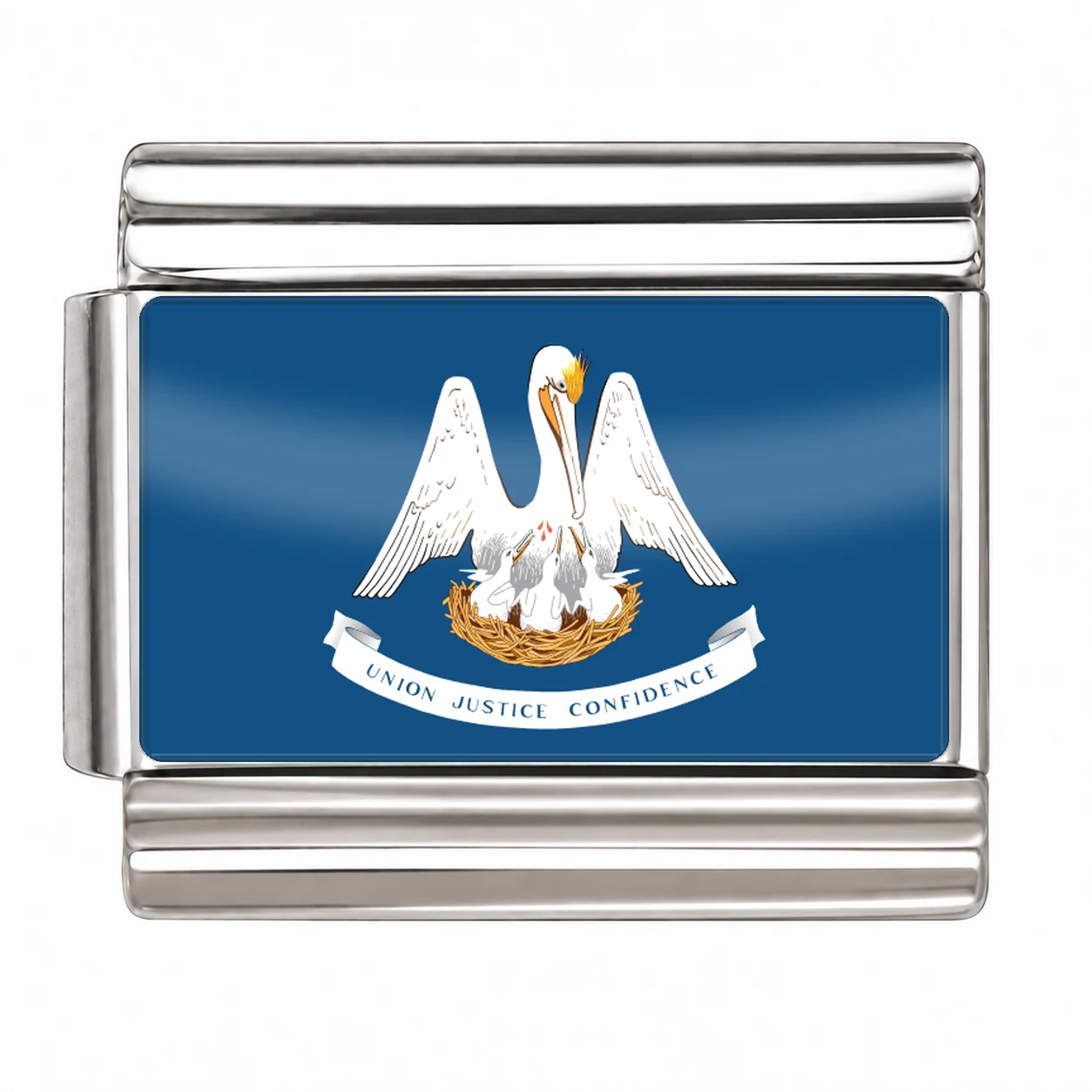 Louisiana State Flag for - Silver