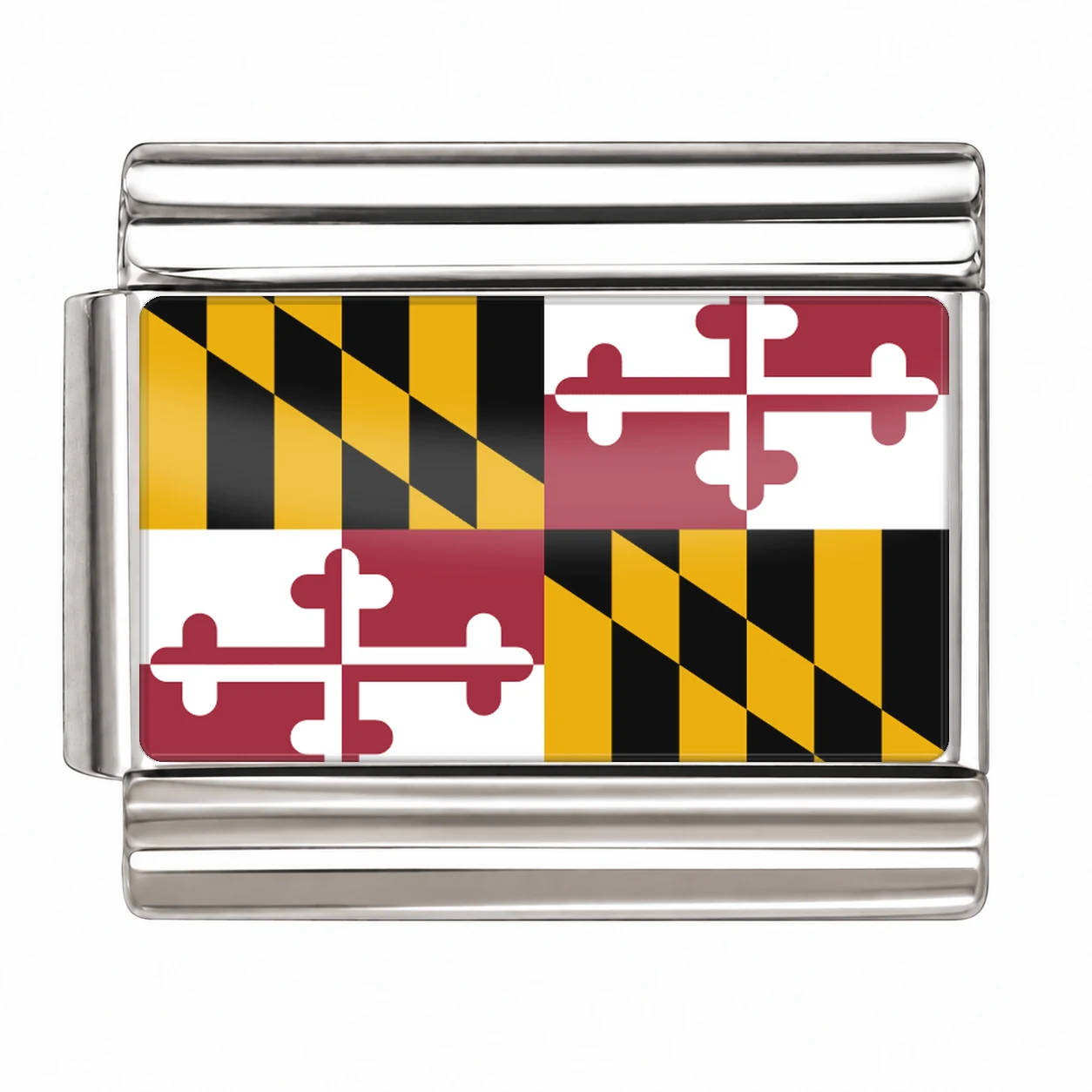 Maryland State Flag for - Silver